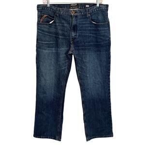 Ariat Jeans Mens 38x30 Blue M4 Relaxed Blade Relentless Bootcut Nexus Dark Wash